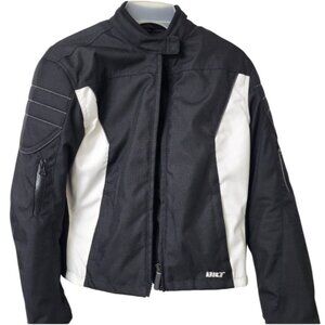 Womens Black &‎ White BILT Motorcycle Jacket XS Polyester NWOT